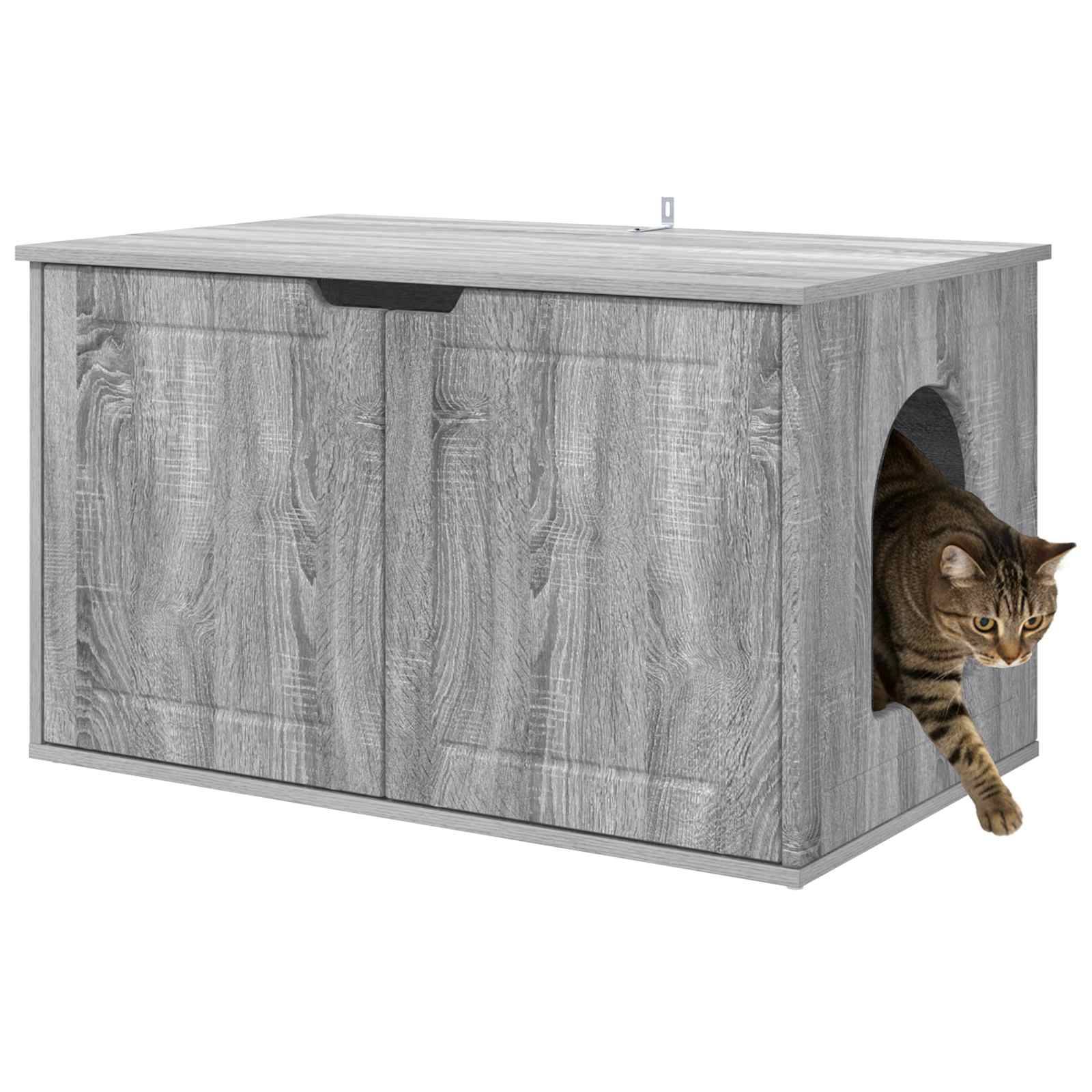 vidaXL Katzenhaus Graues Sonoma 85 x 55 x 50,5 cm Holzwerkstoff