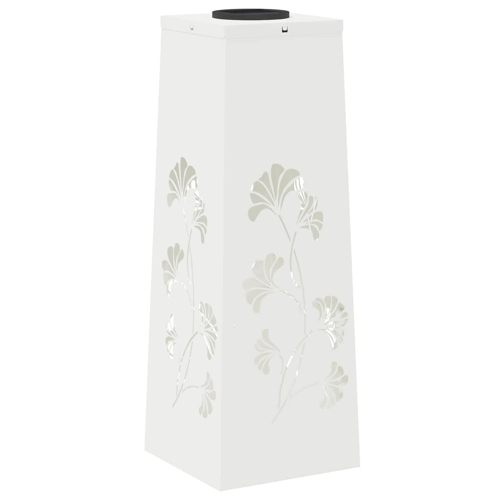 vidaXL Solar LED Weg Licht 2 pcs Weiß Kalt gewalzter Stahl