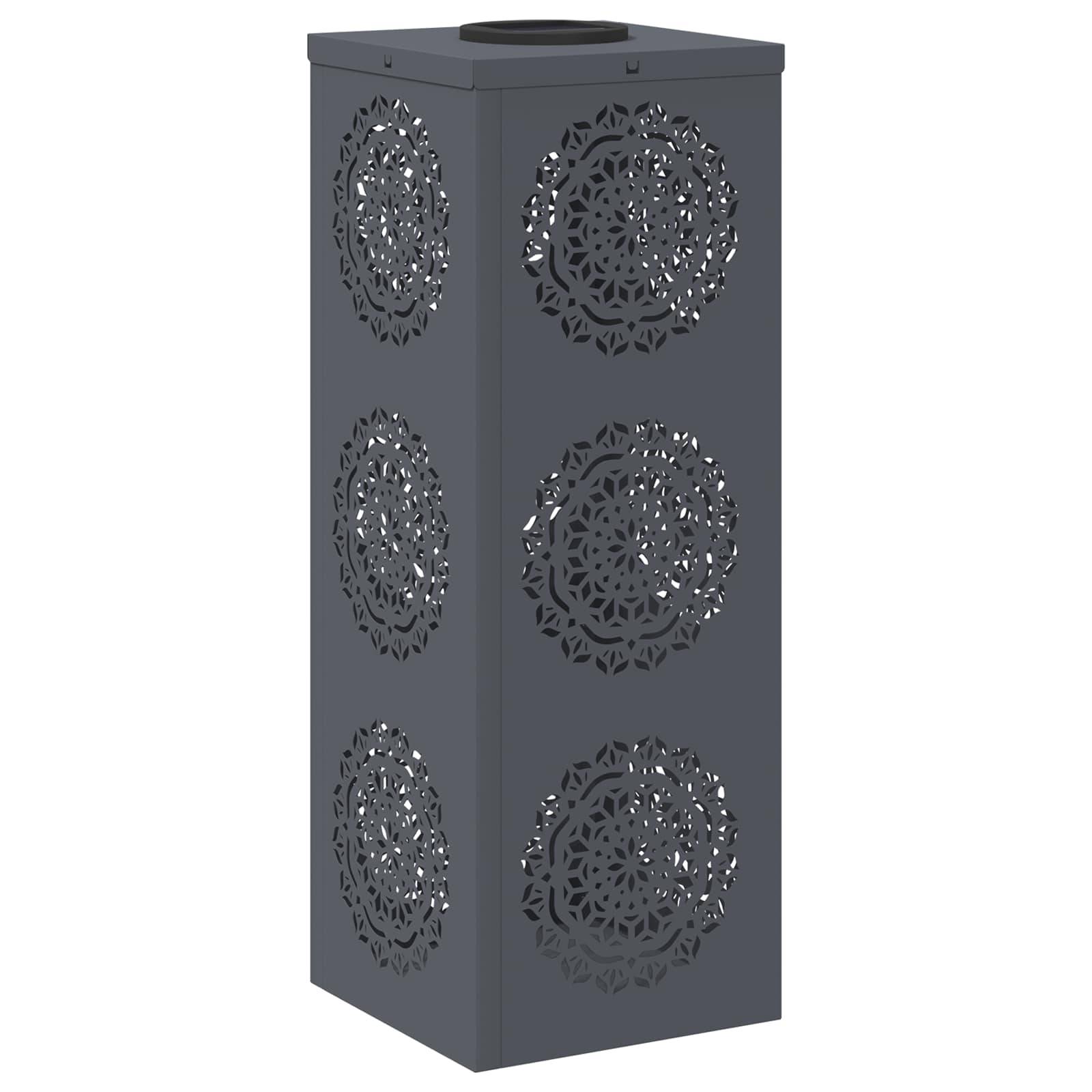 vidaXL Solar LED Weg Licht 2 pcs Anthrazit Kalt gewalzter Stahl