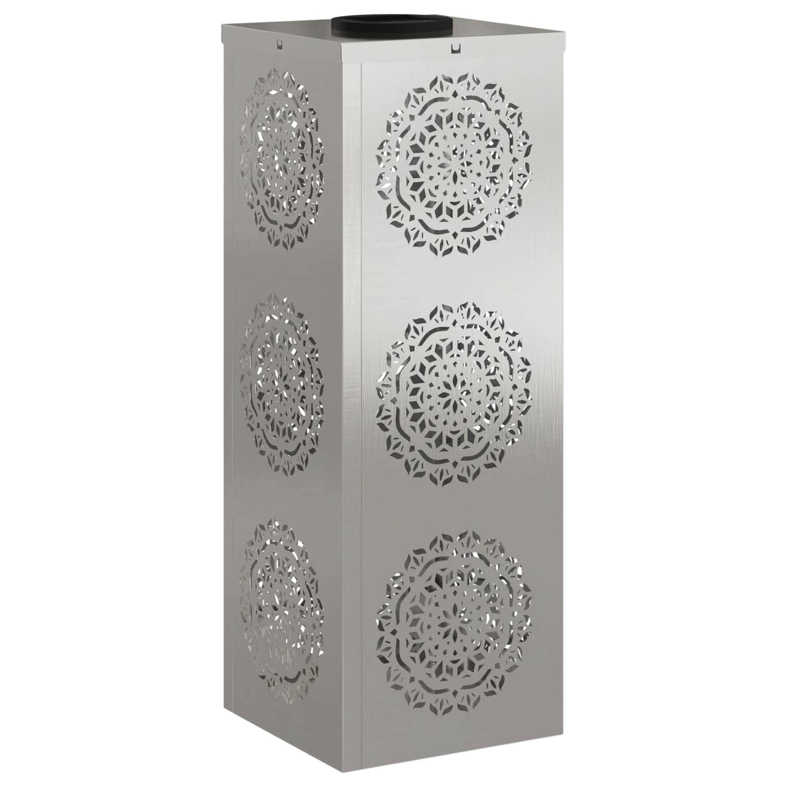 vidaXL Solar LED Weg Licht 2 pcs Silber Edelstahl