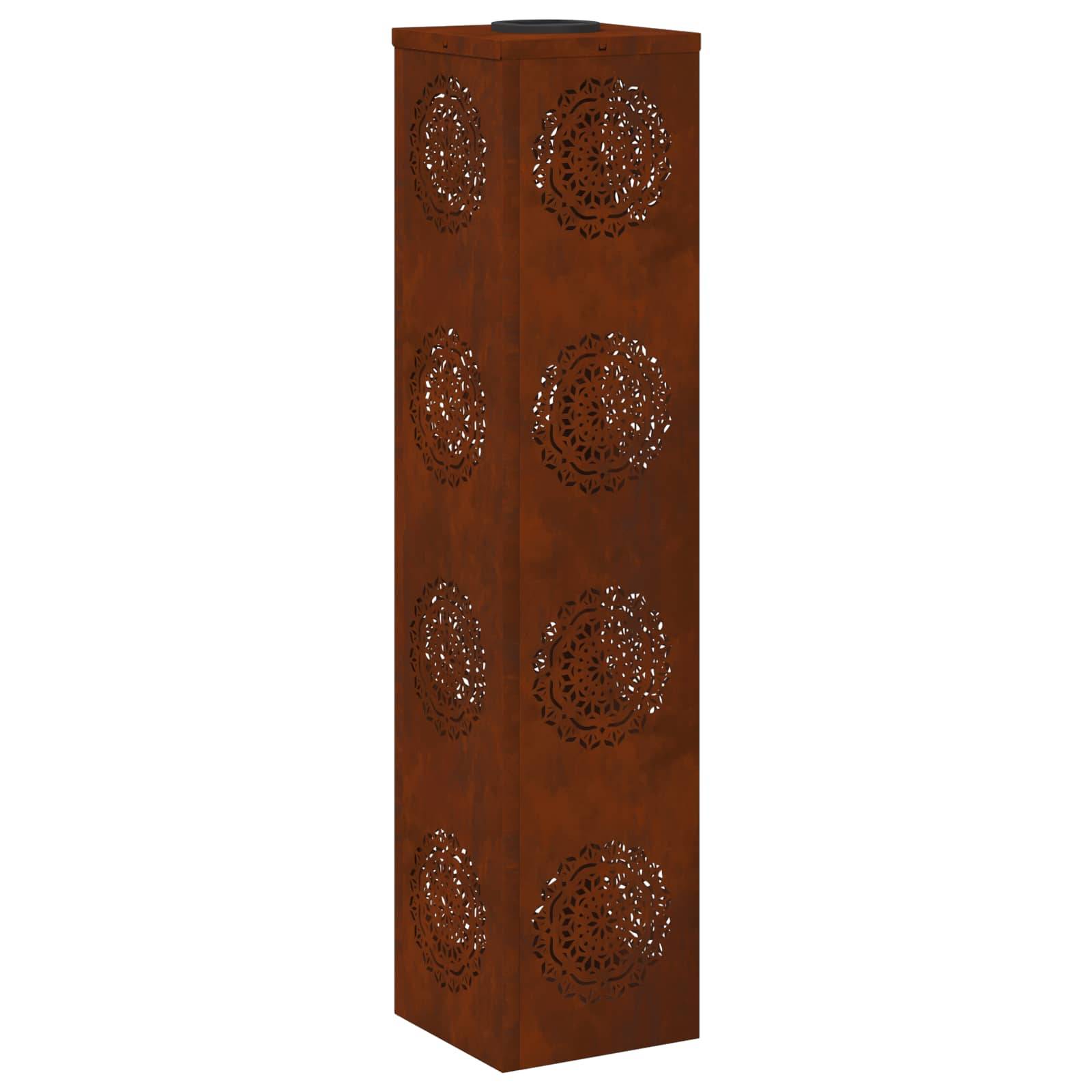 vidaXL Solar LED Weg Licht 2 pcs Rostig Wetterfeststahl