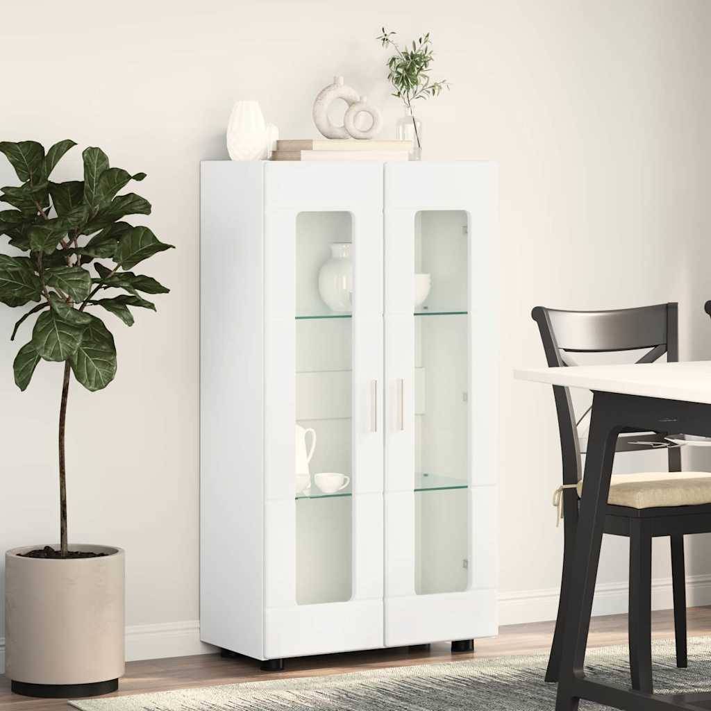 vidaXL Sideboard mit Tür FLORIN Weiß 55,5 x 29 x 100 cm Holzwerkstoff