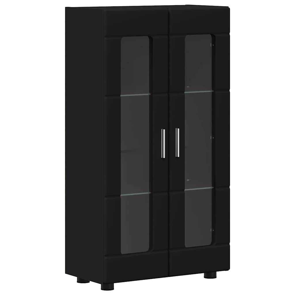 vidaXL Sideboard FLORIN Schwarz 55,5 x 29 x 100 cm Holzwerkstoff