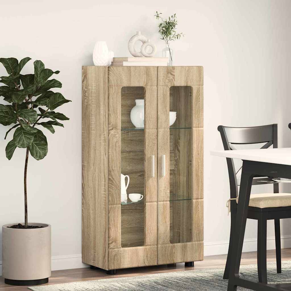 vidaXL Sideboard FLORIN Sonoma-Eiche 55,5 x 29 x 100 cm Holzwerkstoff