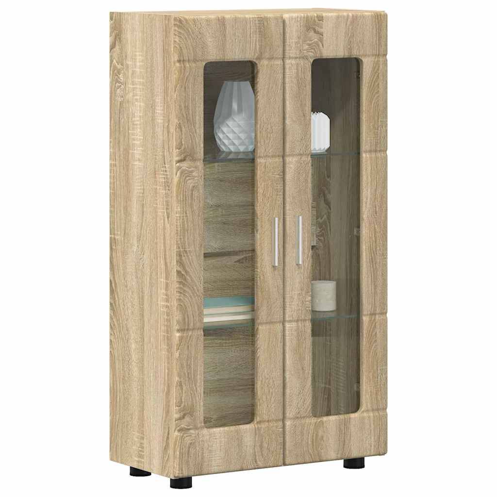 vidaXL Sideboard FLORIN Sonoma-Eiche 55,5 x 29 x 100 cm Holzwerkstoff