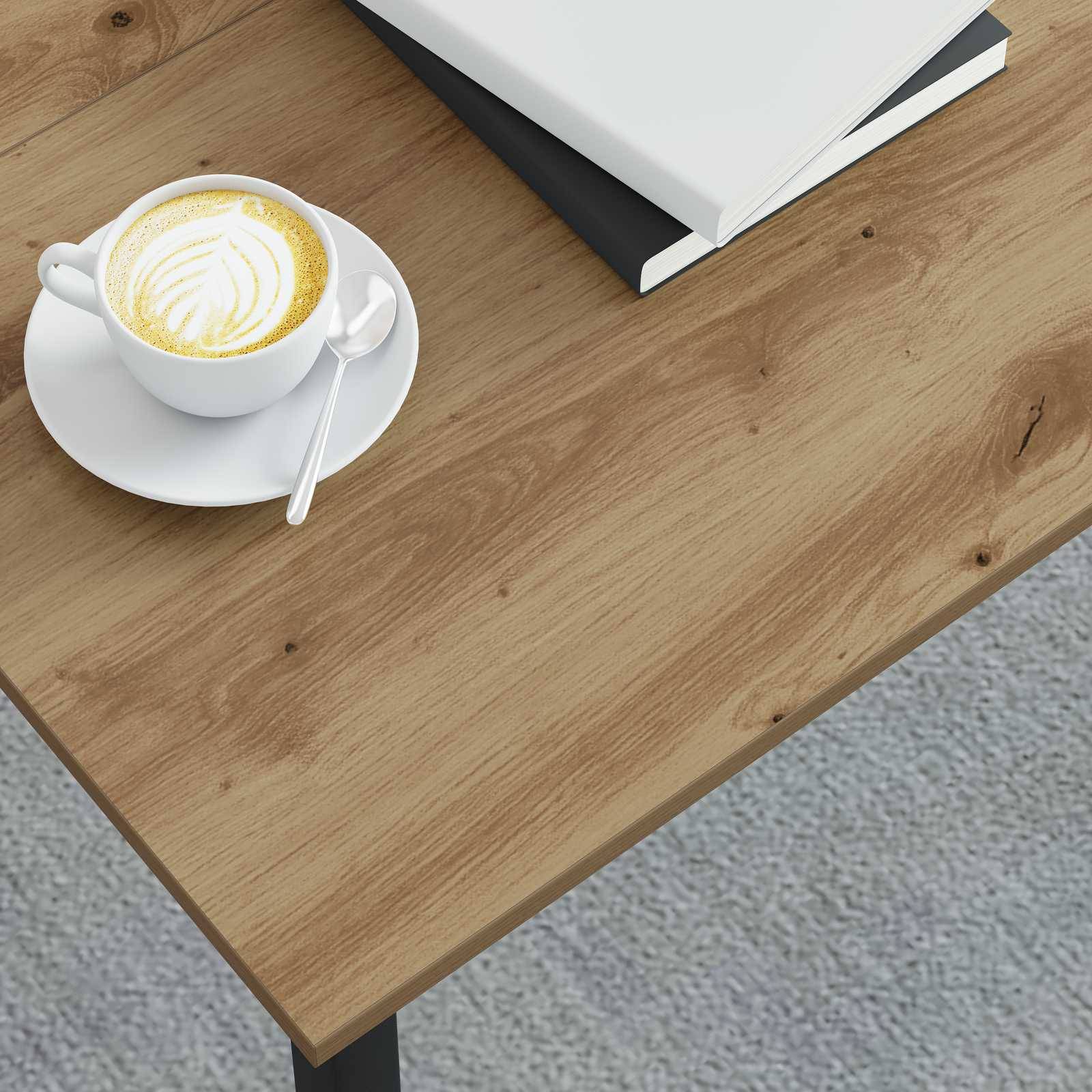 vidaXL Couchtisch Kunsthandwerk Eiche 80 x 80 x 45 cm Holzwerkstoff