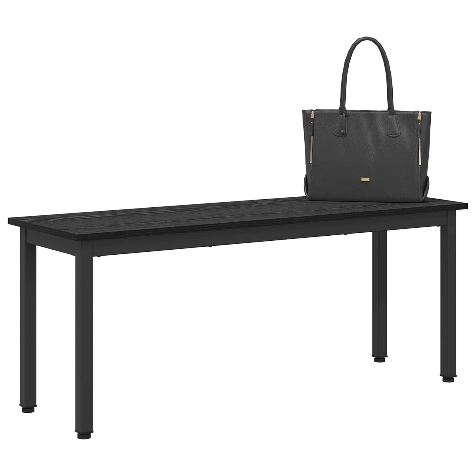 vidaXL Bank Schwarz Eichen-Optik 110 x 35 x 45 cm Holzwerkstoff