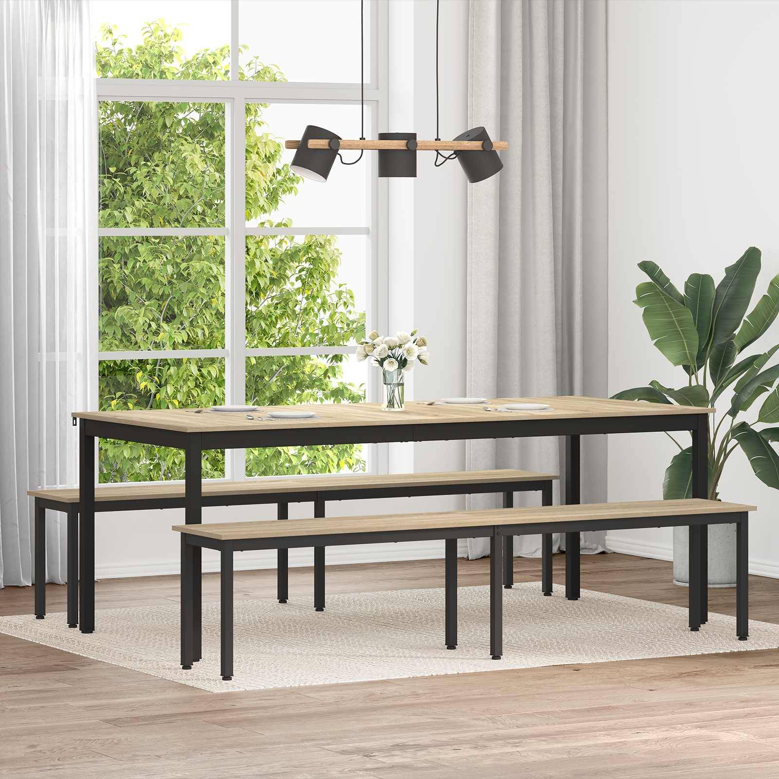 vidaXL Bank Sonoma 200 x 35 x 45 cm Holzwerkstoff