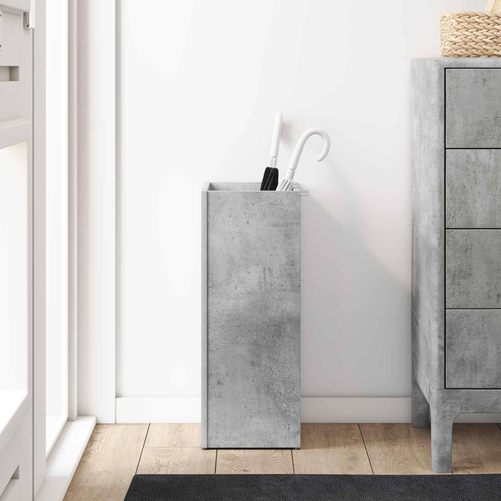 vidaXL Sonnenschirmhalter Beton Grau 25 x 24,5 x 64 cm Holzwerkstoff