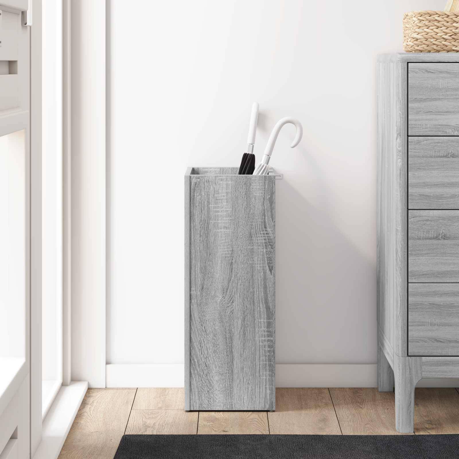 vidaXL Sonnenschirmhalter mit Speicher Graues Sonoma 25 x 24,5 x 64 cm