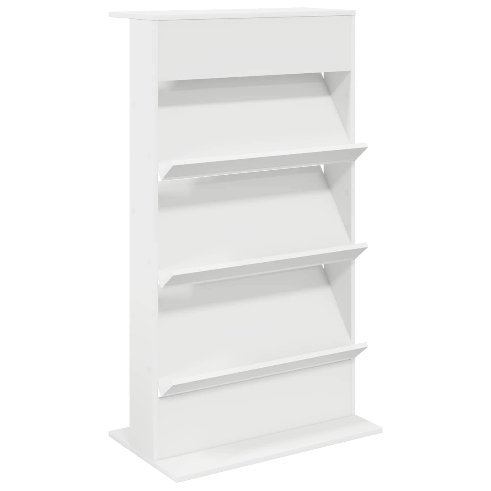 vidaXL Magazinregal mit Regal Weiß 70 x 41 x 126 cm Holzwerkstoff