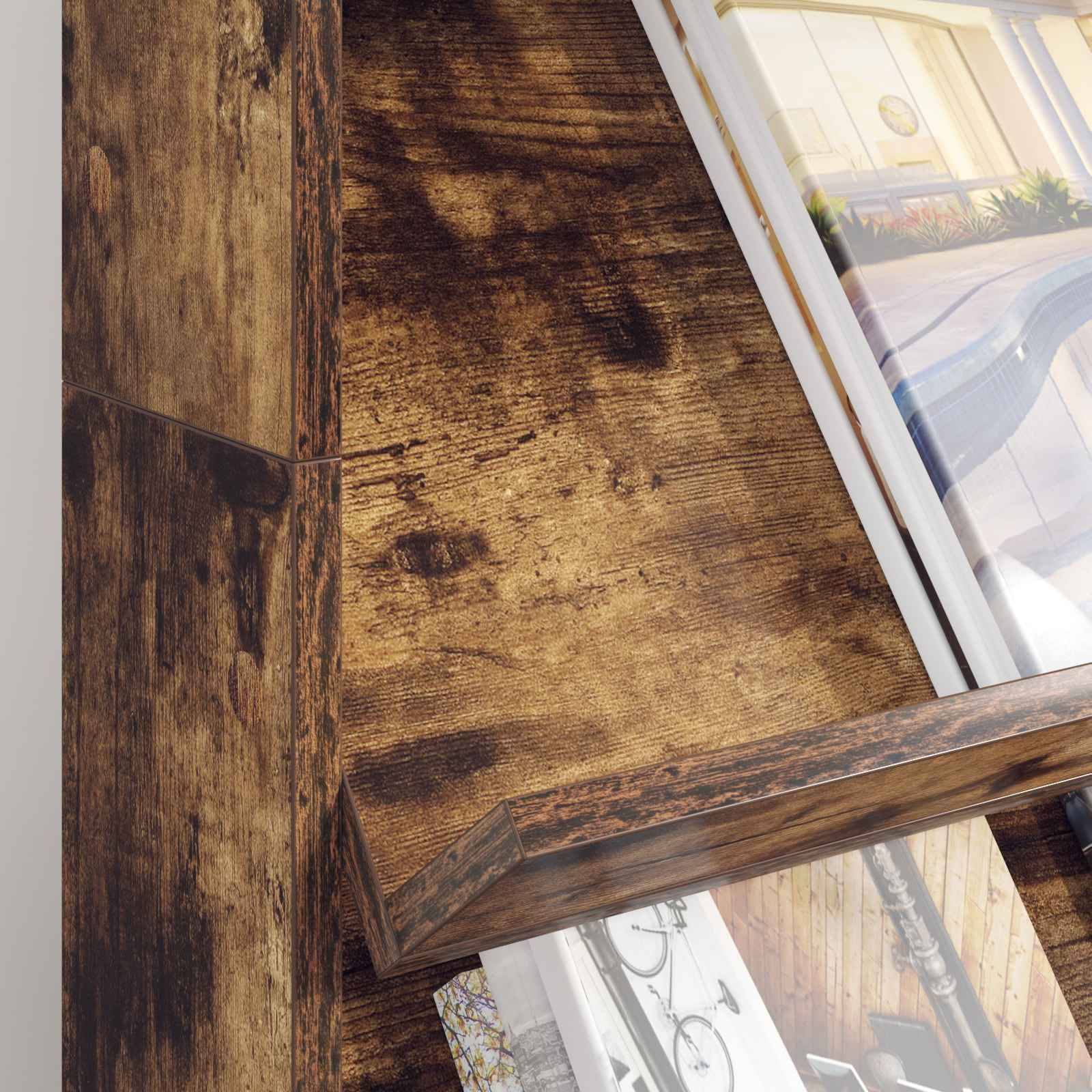 vidaXL Magazinregal Geräucherte Eiche 70 x 41 x 126 cm Holzwerkstoff