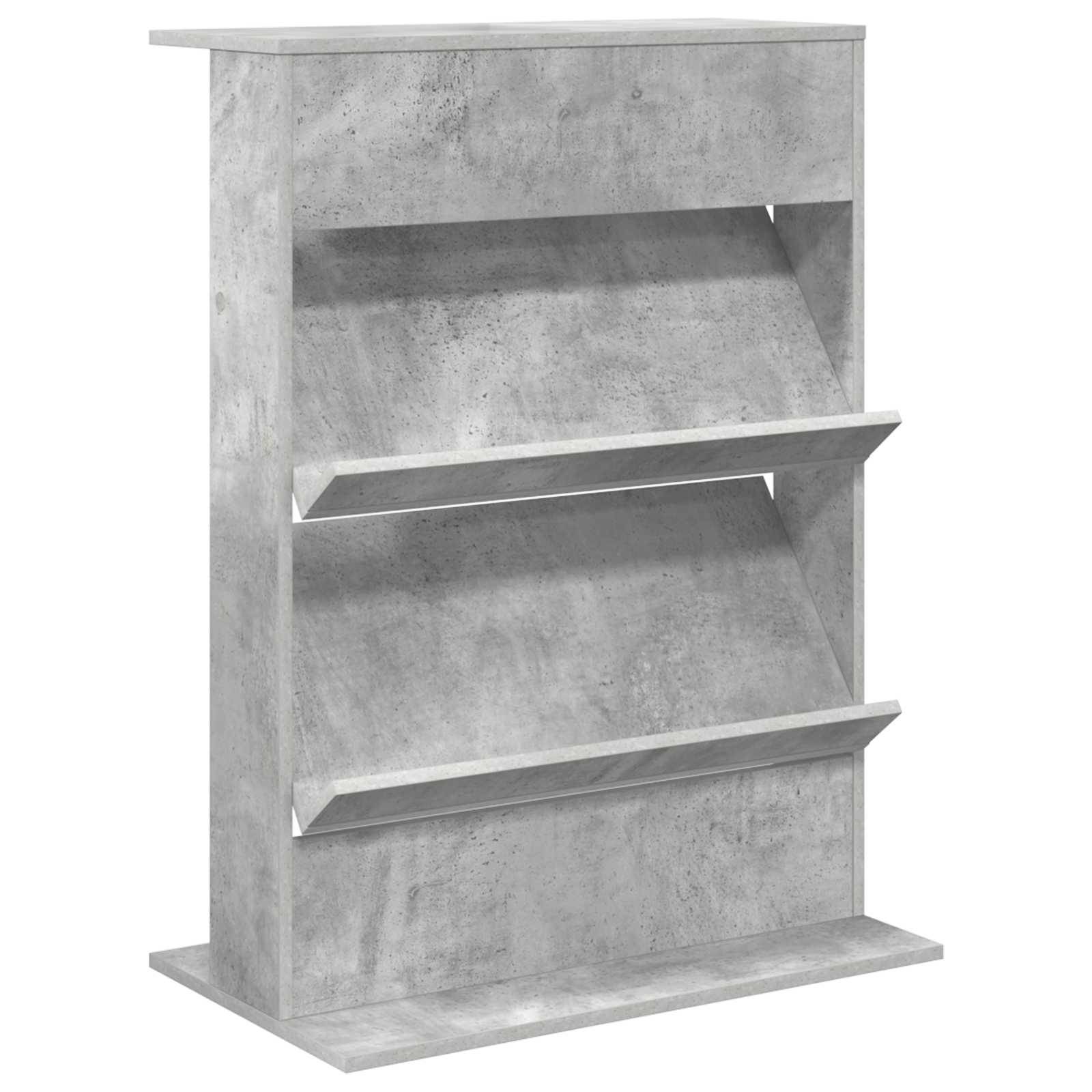 vidaXL Magazinregal mit Regal Beton Grau 70 x 41 x 96 cm Holzwerkstoff