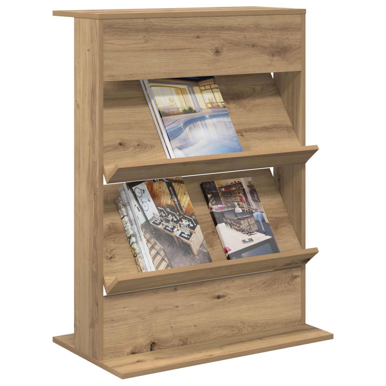 vidaXL Magazinregal Artisan-Eiche 70 x 41 x 96 cm Holzwerkstoff
