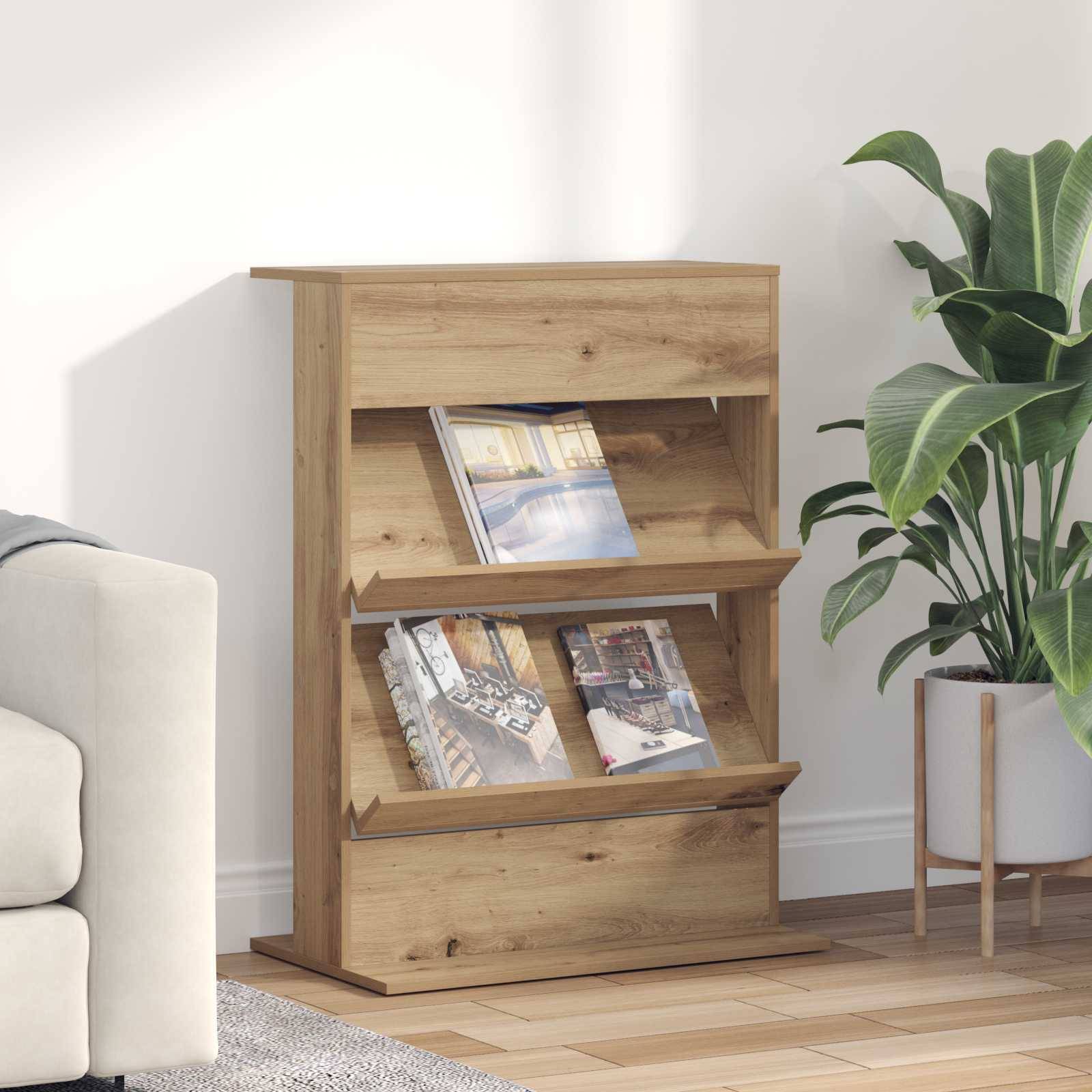 vidaXL Magazinregal Artisan-Eiche 70 x 41 x 96 cm Holzwerkstoff