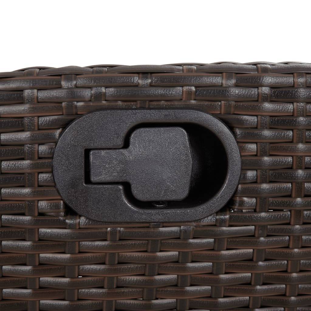 vidaXL 3-tlg. Bistro-Set mit Kissen Braun Poly Rattan