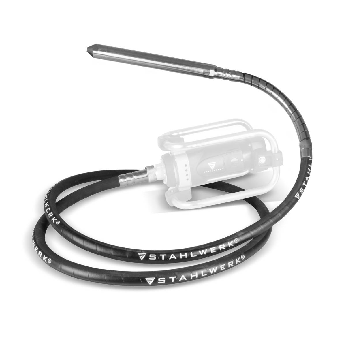 STAHWERK Rüttler mit flexiblem Schaft und vibrierendem Kopf.