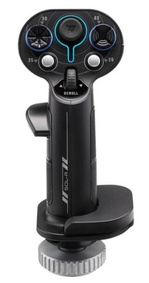 Ein schwarzes Gaming-Joystick mit 