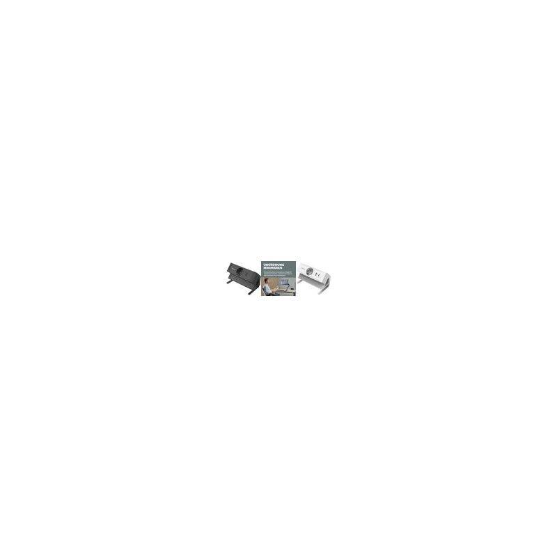 Fellowes Tisch-Steckdosenleiste Power Desk, Typ F, weiß