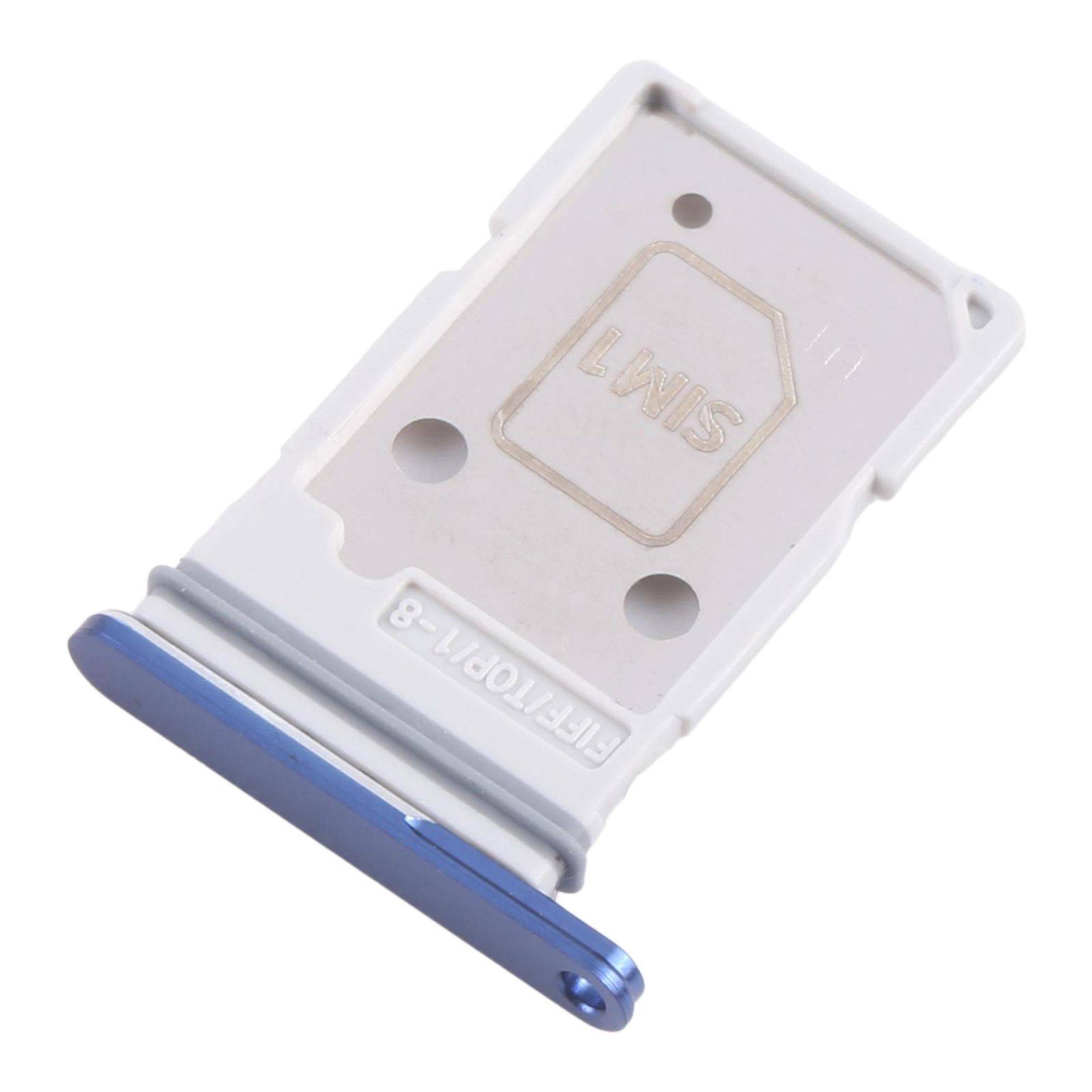 Eine weiße Multi-SIM-Kartenauszugvorrichtung für Smartphones mit blauem Griff, entwickelt zum Halten verschiedener SIM-Kartengröβen.