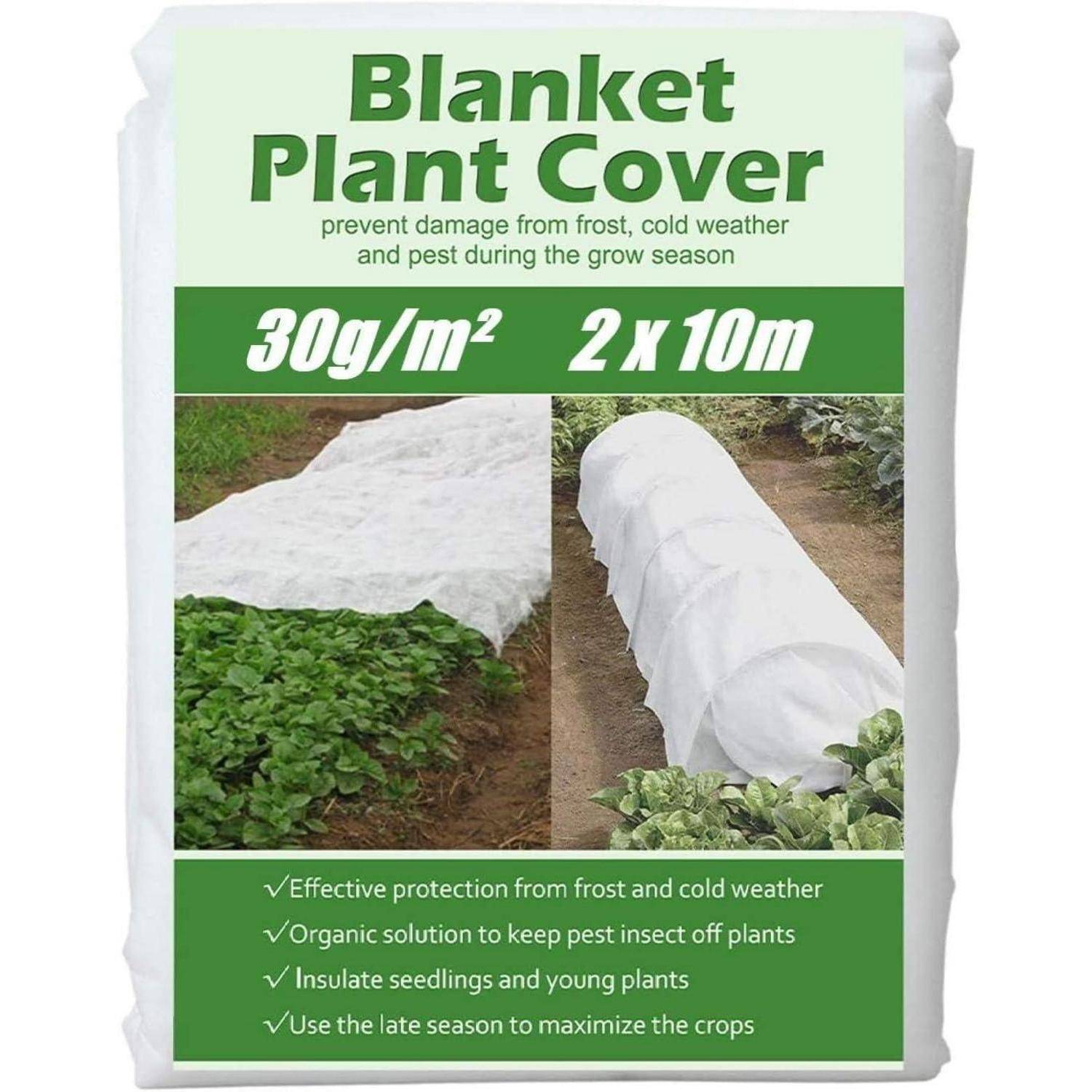 Wintervlies 2x10m 30g/m² Schutzvlies Pflanzen Gartenvlies Frostschutz