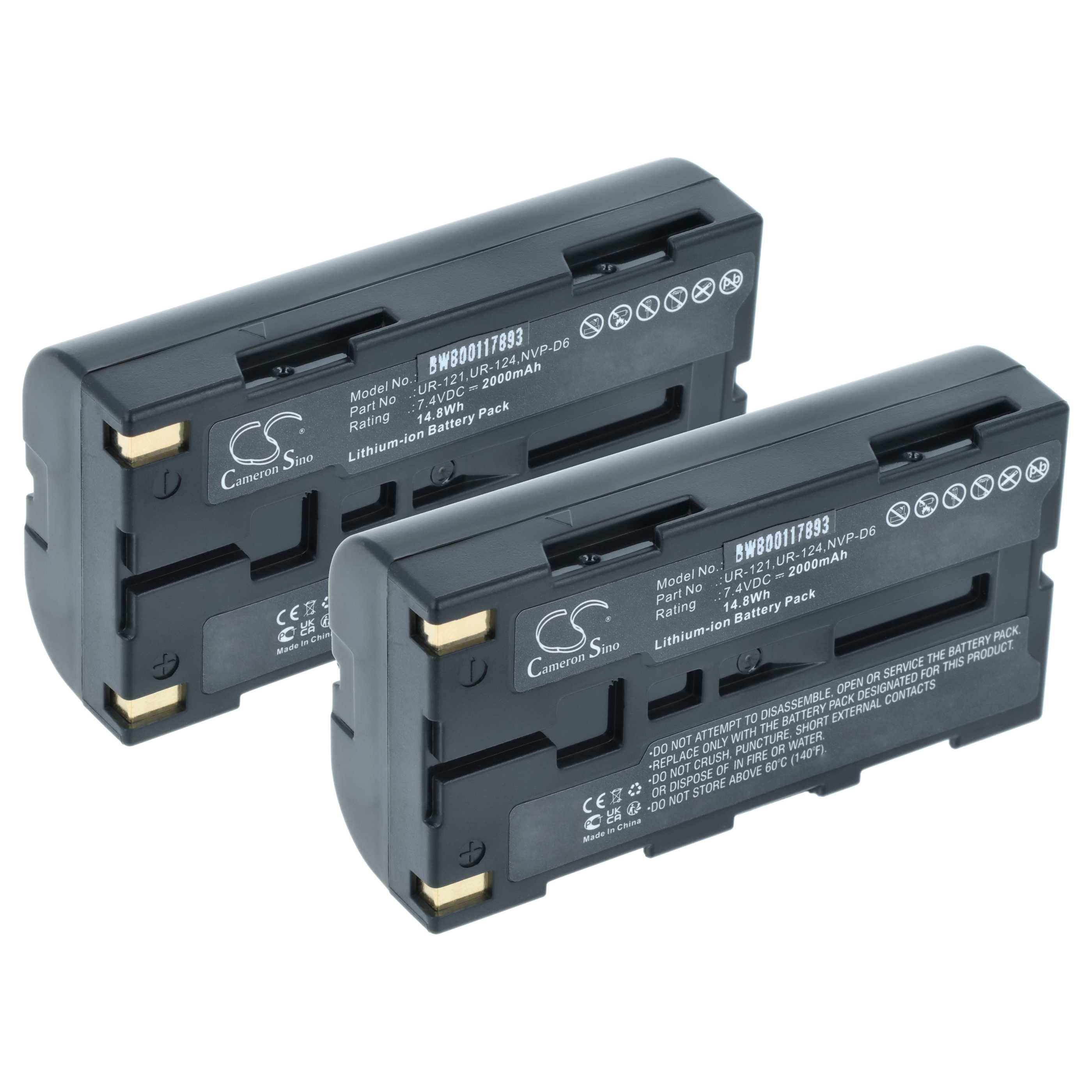 Zwei schwarze Lithium-Ionen-Akkupacks mit der Modellnummer NW800117893 werden dargestellt. Jeder verfügt über eine Kapazität von 7800mAh und eine Spannung von 14,8V.