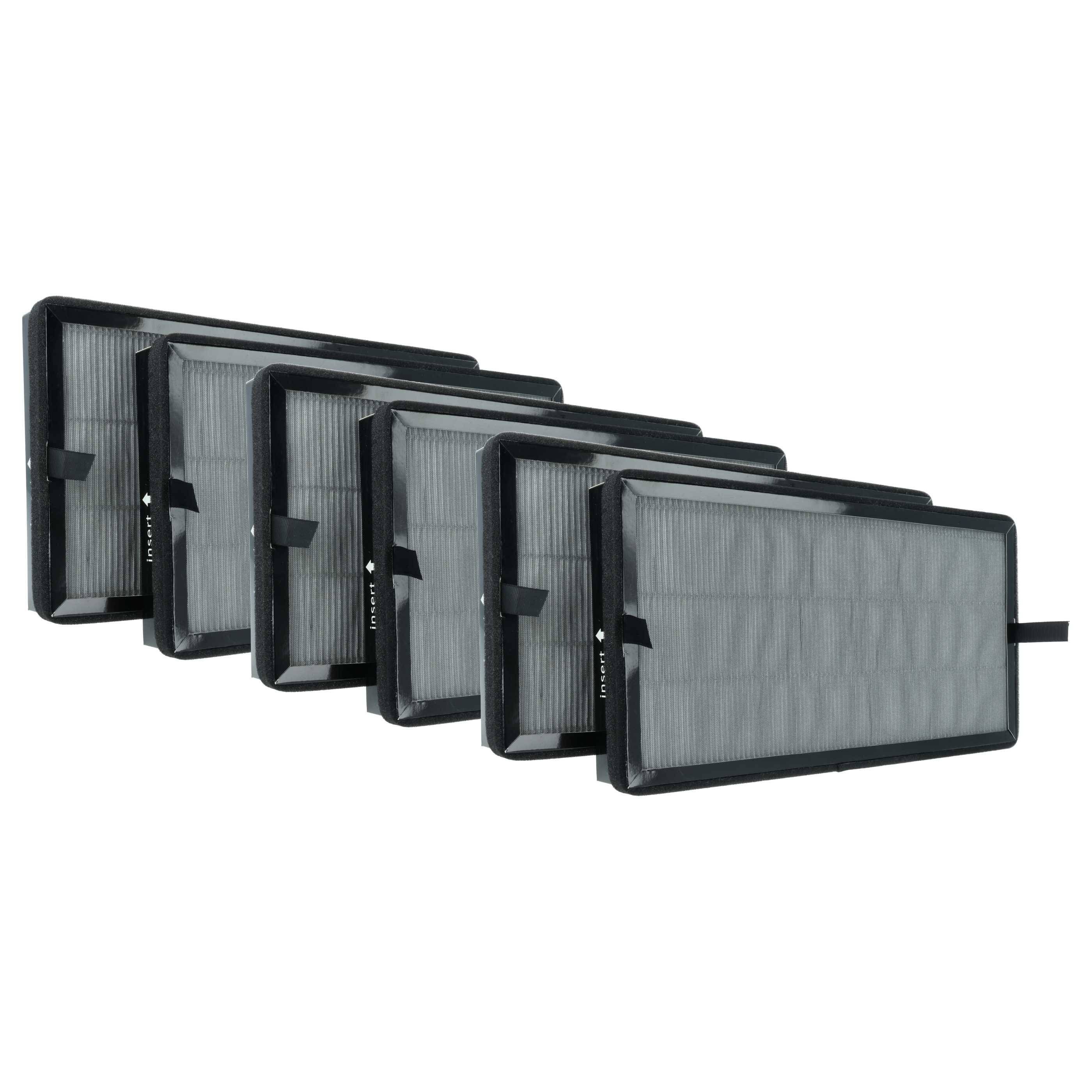 vhbw 6x Aktivkohlefilter Ersatz für Kärcher 2.863-067.0 für Luftreiniger - HEPA 13 Luftfilter Schwarz