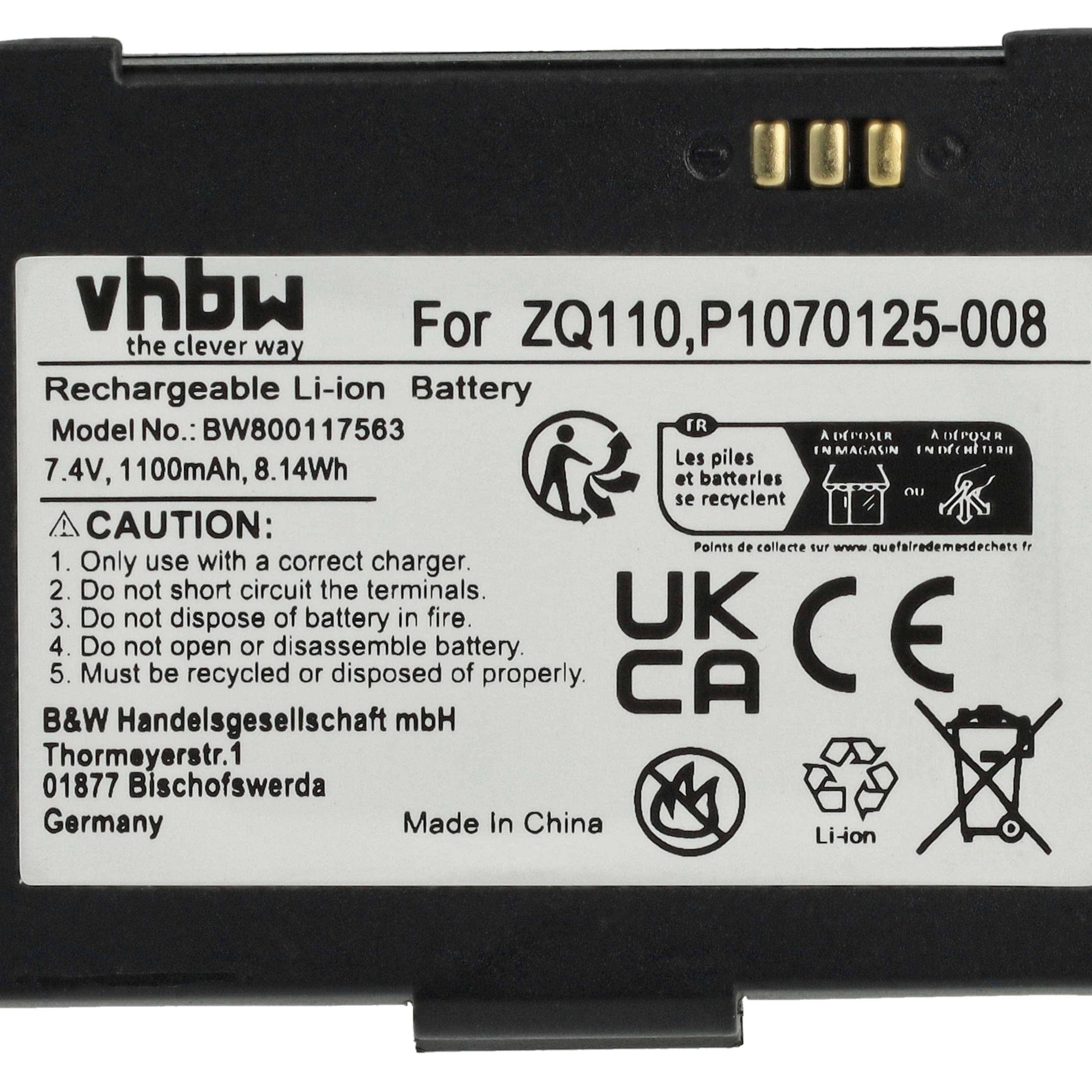 Ein Lithium-Ionen-Akkuproto mit der Bezeichnung „ZQ110,P1070125-008