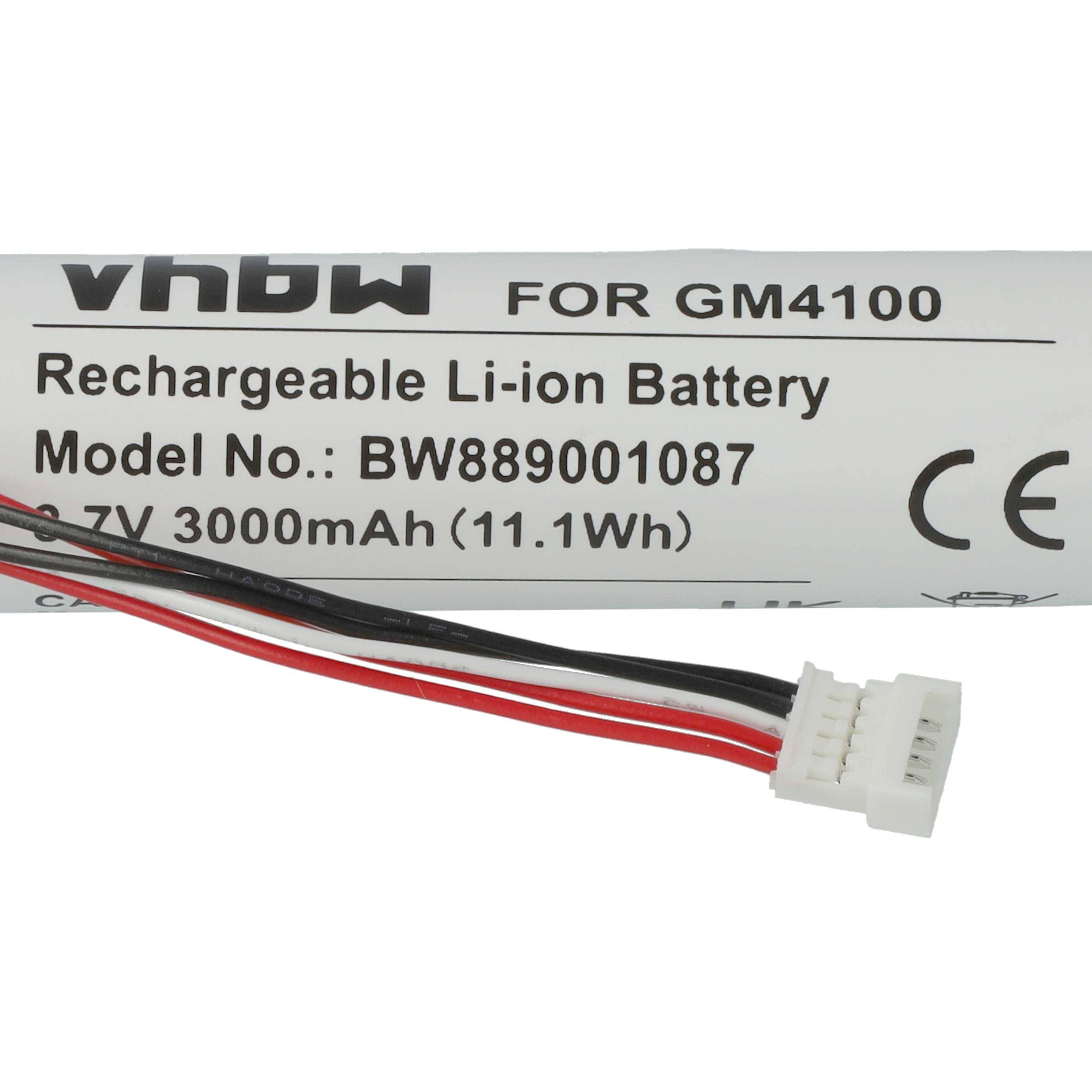 Aufladbarer Li-Ion-Akku für GM4100, Modell BW889001087, 3,7V, 3000mAh (11,1Wh).
