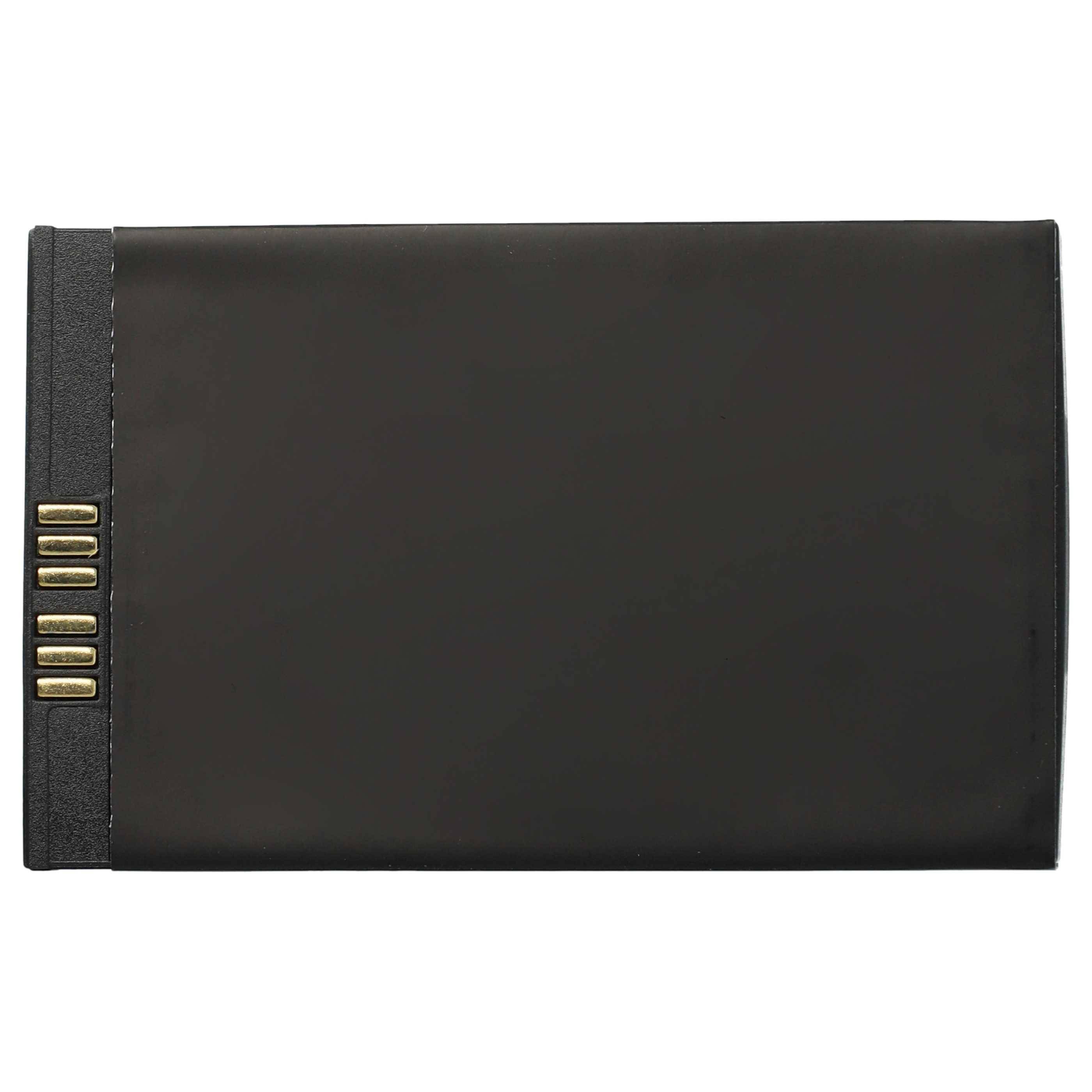 Eine schwarze Lederbörse mit schlankem Design und fünf sichtbaren Messingnieten auf der linken Seite.