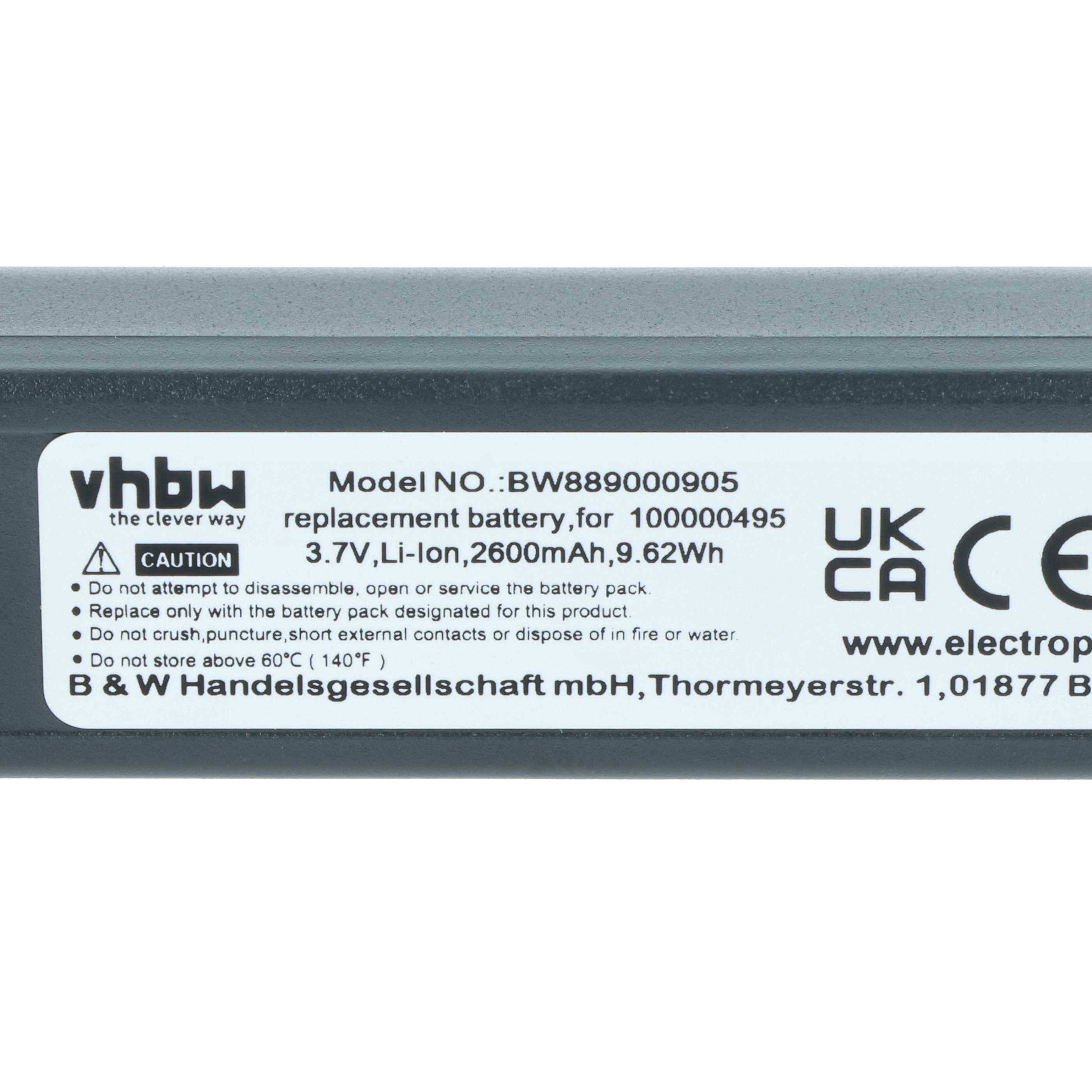 vhbw 5x Akku kompatibel mit Honeywell 8675i, 5620, 4820i, 3820i, 4820, 4620, 6320 Barcodescanner POS (2600 mAh, 3,7 V, Li-Ion)