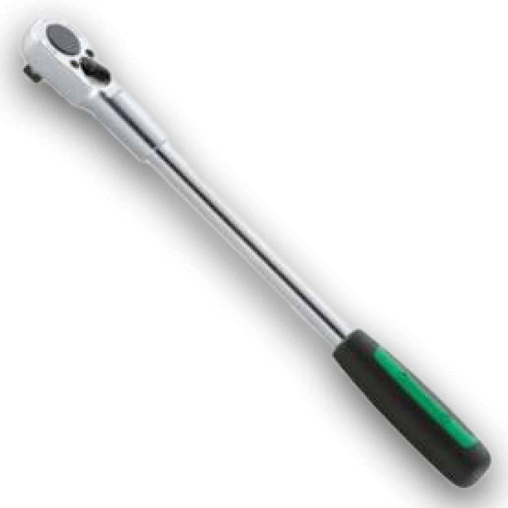 mit längerem Hebelarm für eine bessere Kraftübertragunggeeignet für Steckschlüsseleinsätze mit 1/2"-Vierkantantriebrechts/links umschaltbar36 Z