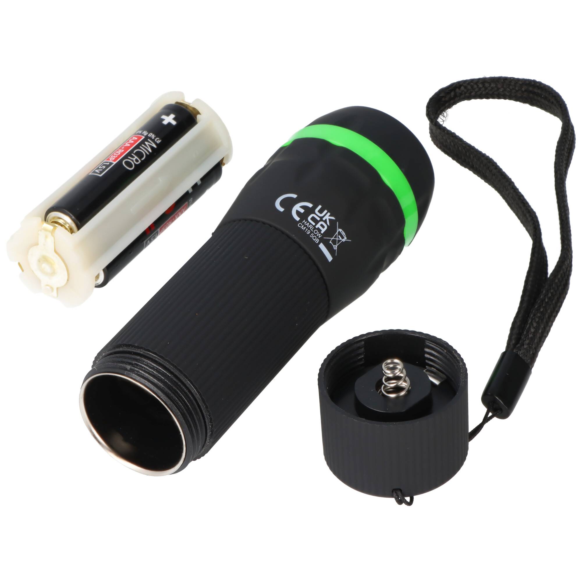 LED-Taschenlampe 1W mit Zoom, inklusive 3x AAA Batterien