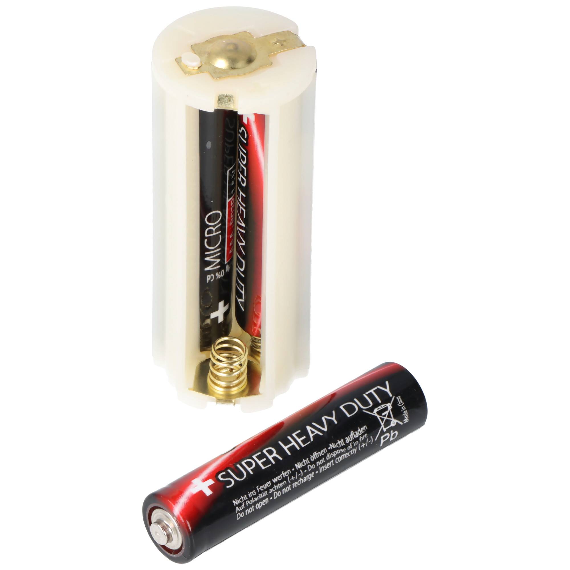 LED-Taschenlampe 1W mit Zoom, inklusive 3x AAA Batterien