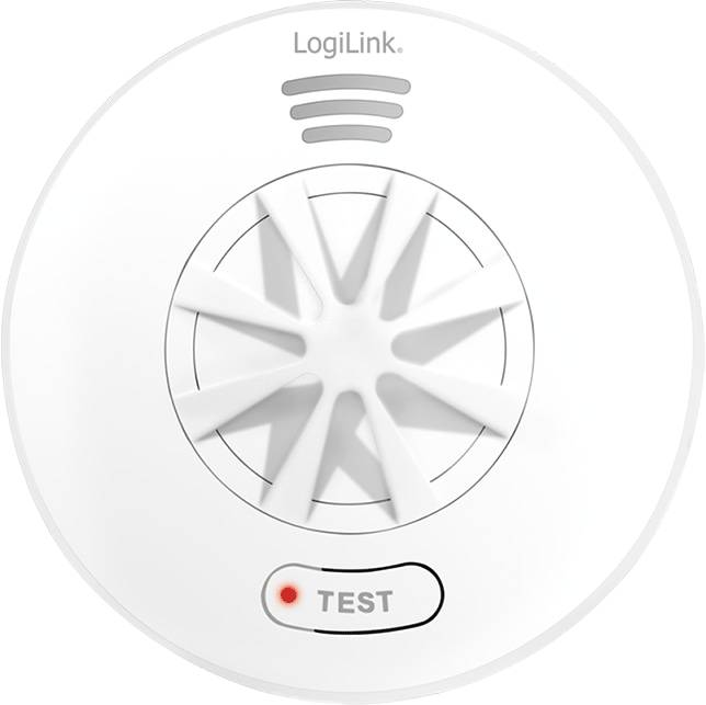 LOGILINK Hitzemelder SC0232, Klasse A1, 85 dB-Alarm, akustisch/optisch, weiß