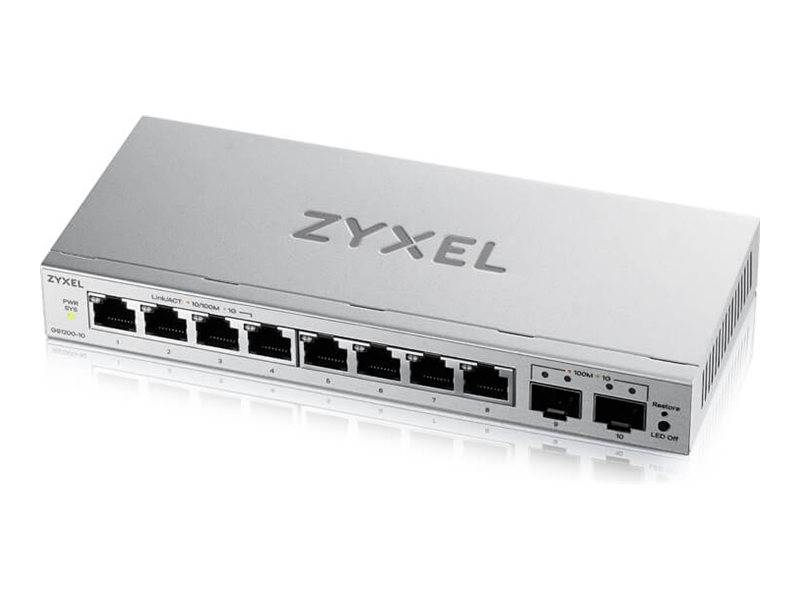 Zyxel GS1200-10v3 Smart Managed Switch 8x Gigabit Ethernet, 2x 1G SFPSmart