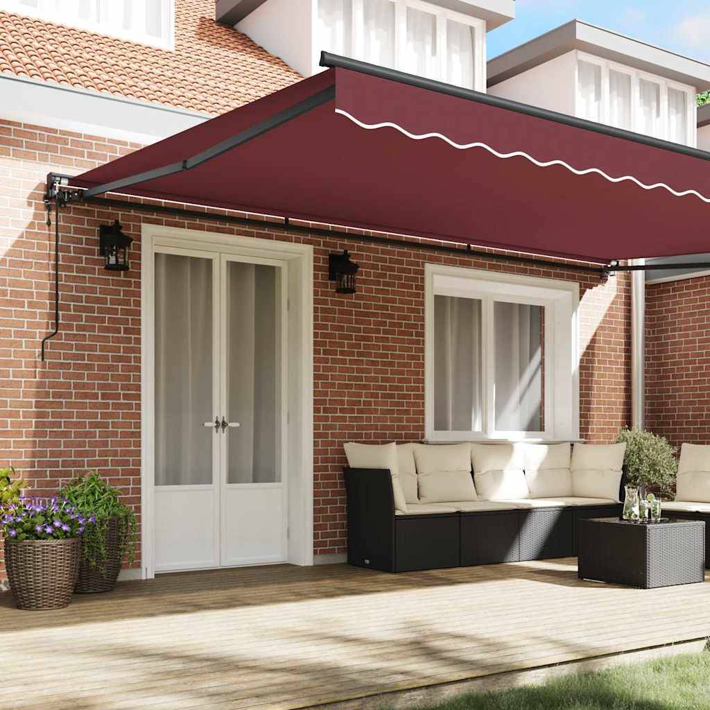 vidaXL Markisenrahmen Bordeauxrot 500 x 300 cm