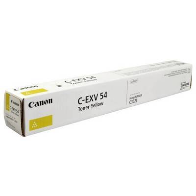 Canon C-EXV 54 Gelb Toner-Kartusche, entwickelt für imageRUNNER C3025 Drucker, mit Canon-Logo und Produktdetails.