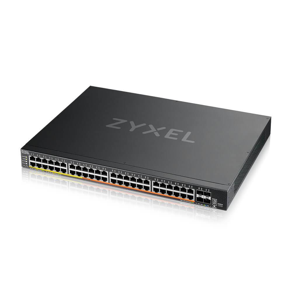 Zyxel XMG2230-52HP, Managed, L2/L3, 2.5G Ethernet (100/1000/2500), Power over Ethernet (PoE), Rack-Einbau, 1U