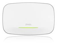 Ein weißes Zyxel-Gerät, wahrscheinlich ein Netzwerk-Router oder Access Point, verfügt über ein feines grünes Licht, das den aktiven Status anzeigt.