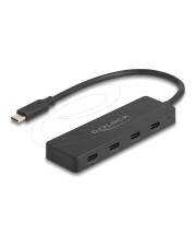Delock USB 10 Gbps Type-C Hub mit 4 x Buchse schwarz Schwarz