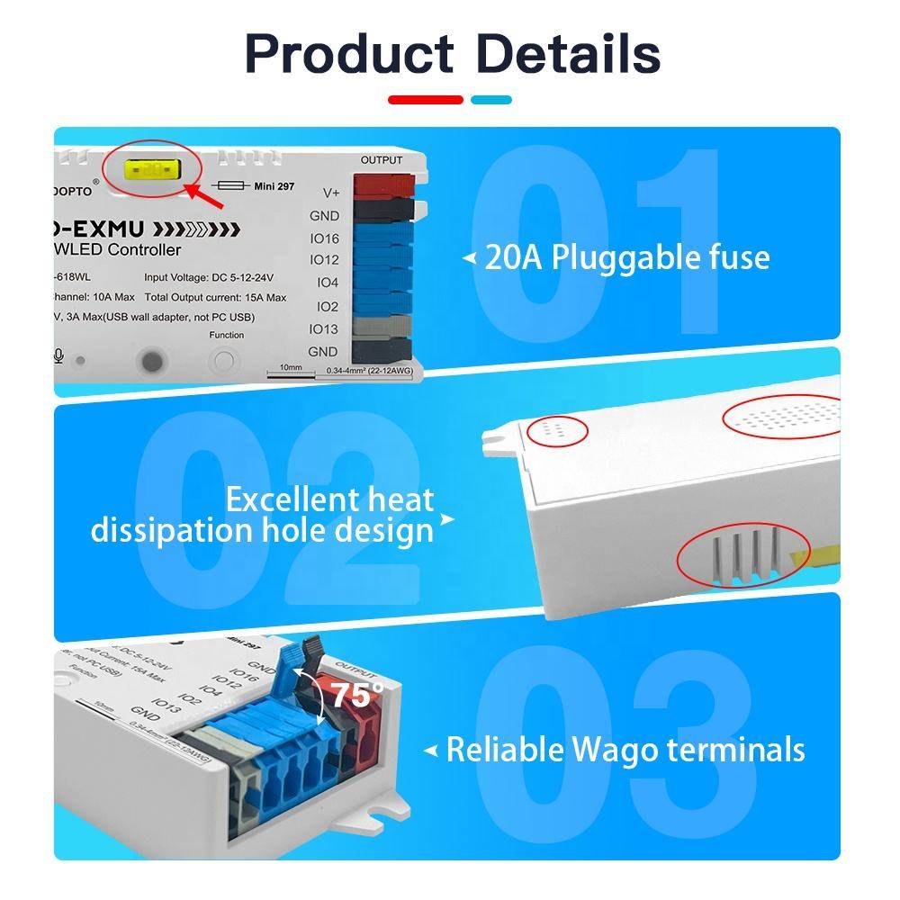 GLEDOPTO GL-C-618WL – Elite Advanced 4-Kanal WLED Controller mit Ethernet & App-Steuerung