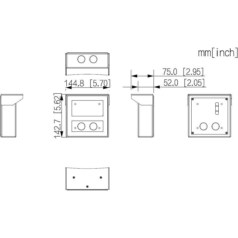 Dahua - VTM75 - 1 Modul Aufputz Regendach, Zubehörartikel, Regendach - Modell: SIP Intercom V4.xx, Intercom V3.200 | Mo