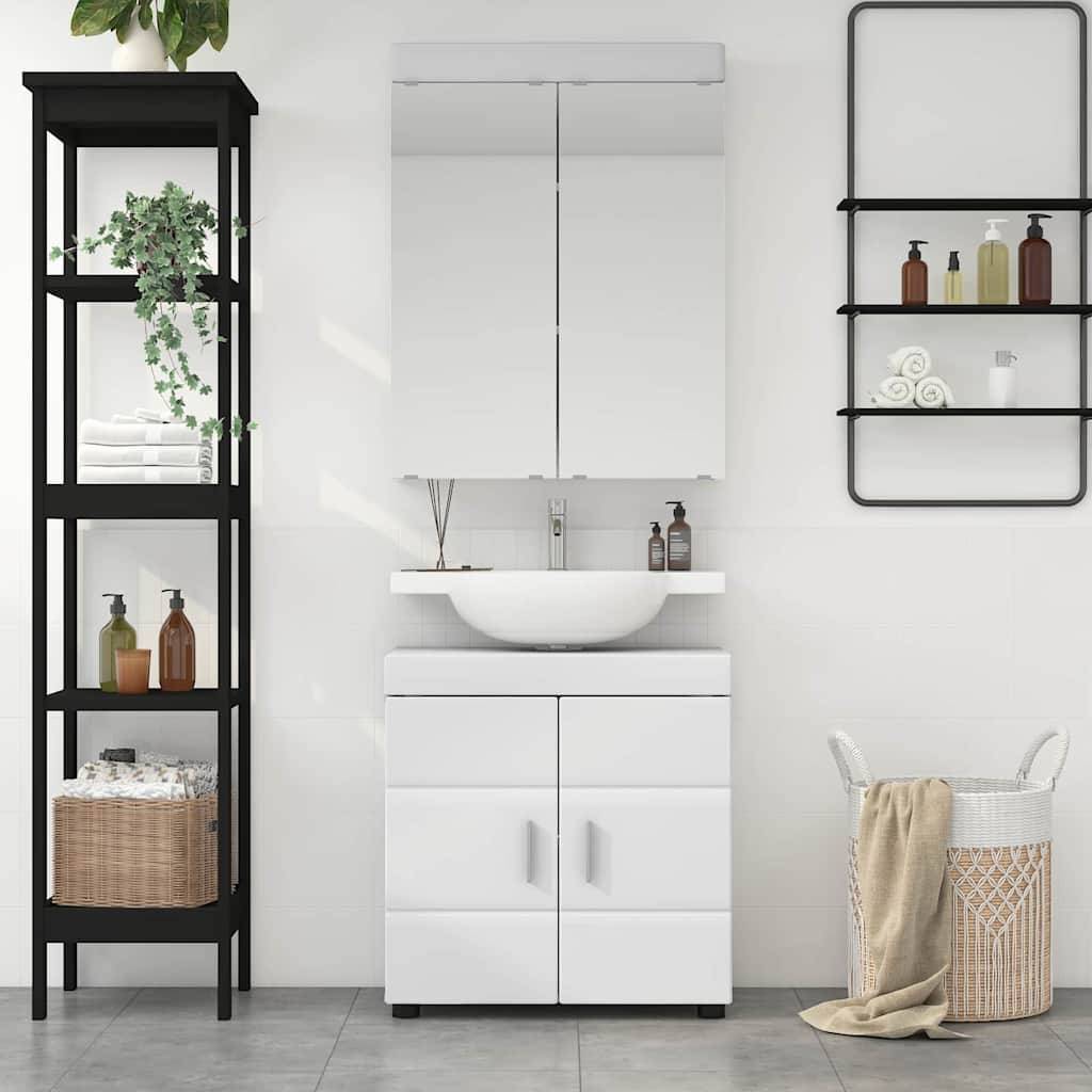vidaXL Badezimmermöbel-Set TULUM 2 pcs Weiß 60 x 34 x 63 cm