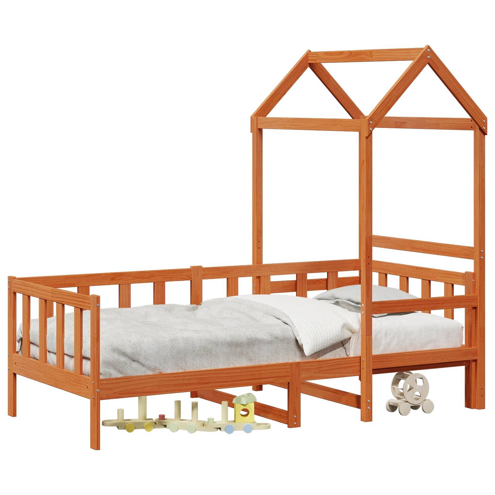 vidaXL Tagesbett Set 2 pcs Wachsbraun Massives Kiefernholz