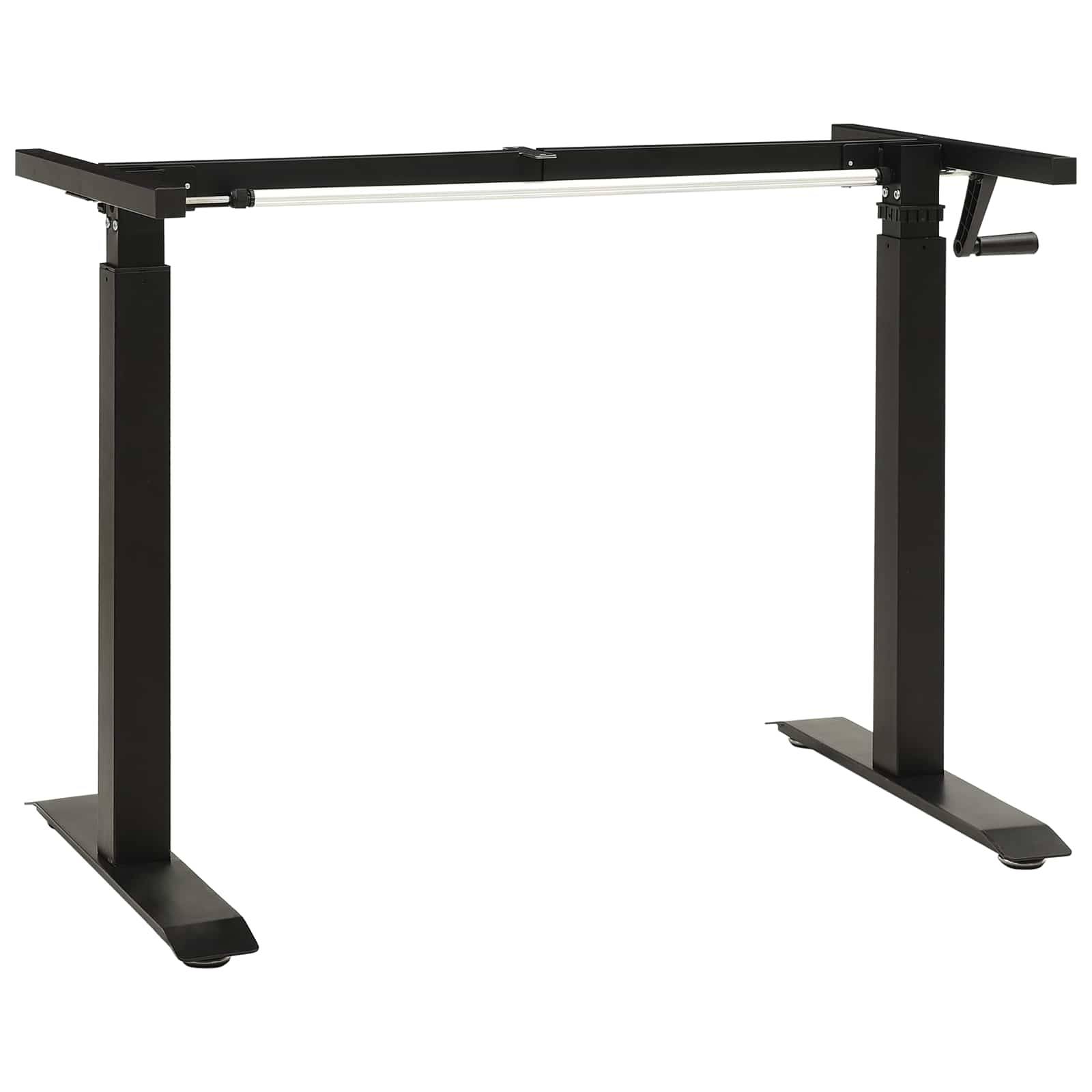 vidaXL Schreibtisch Schwarz und Natur 120 x 60 cm Massivholz Eiche