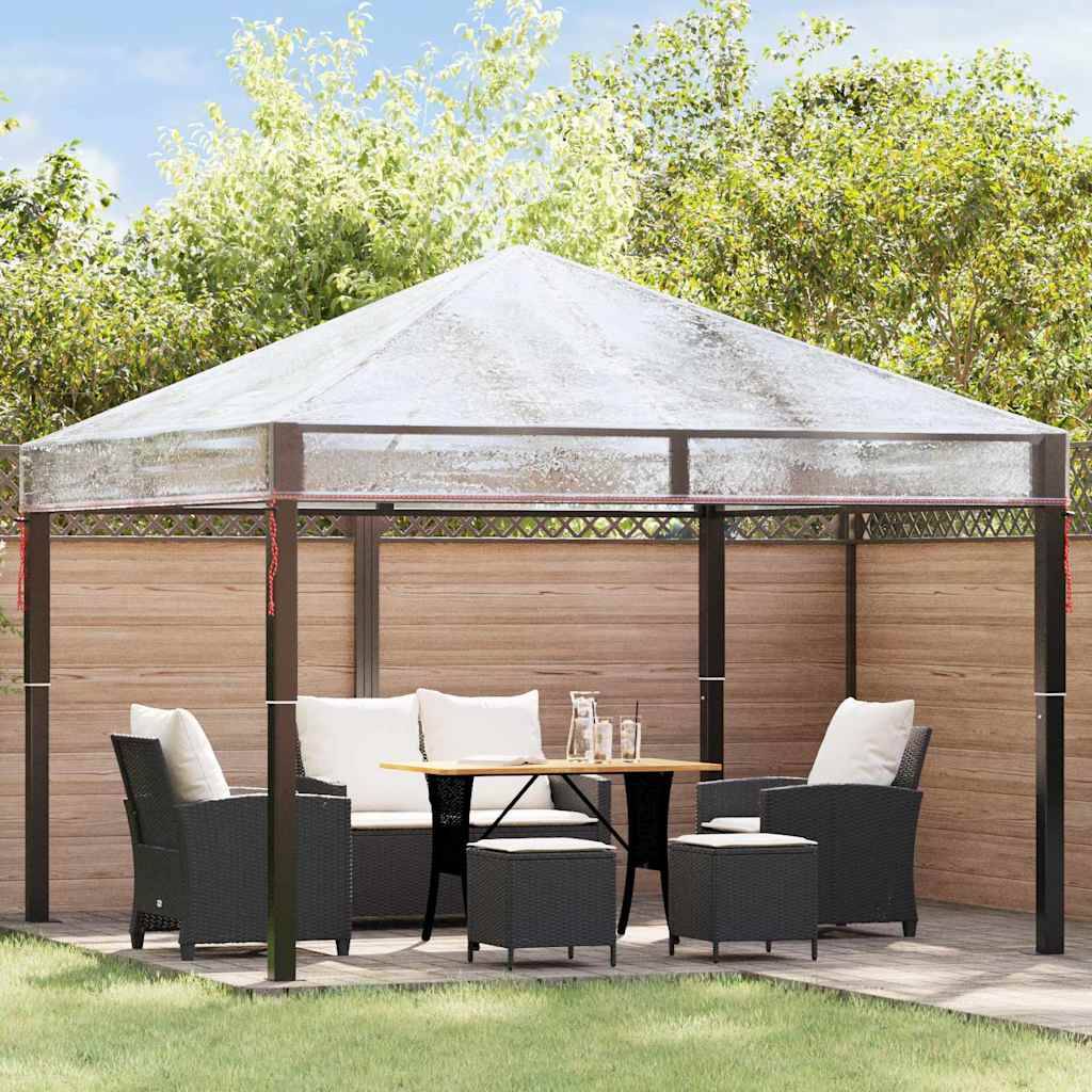 vidaXL Ersatzbezug für Pavillon 300 x 300 x 26 cm Transparent PVC