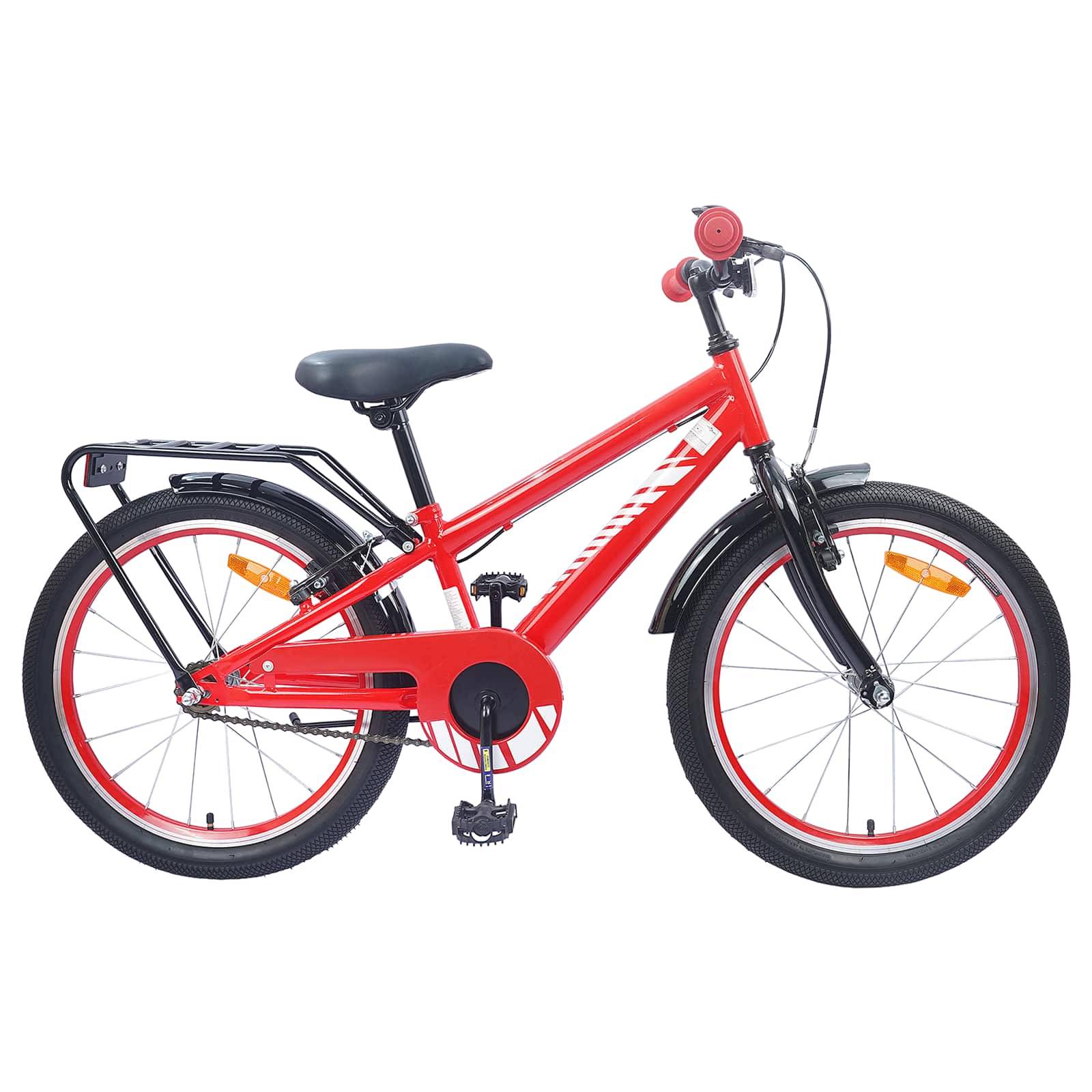 vidaXL Kinderfahrrad 18 Zoll für 5-7 Jahre alt Rot