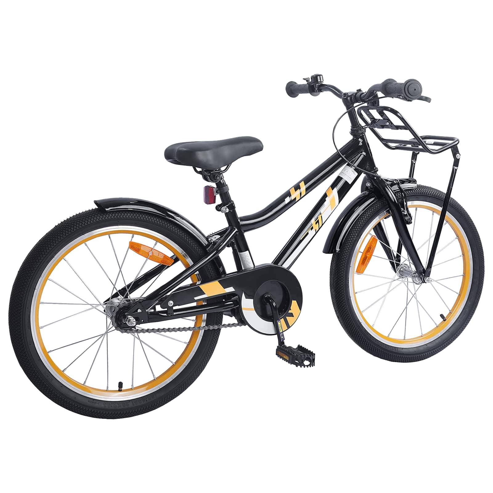 vidaXL Kinderfahrrad 20 Zoll für 6-11 Jahre alt Orange Schwarz