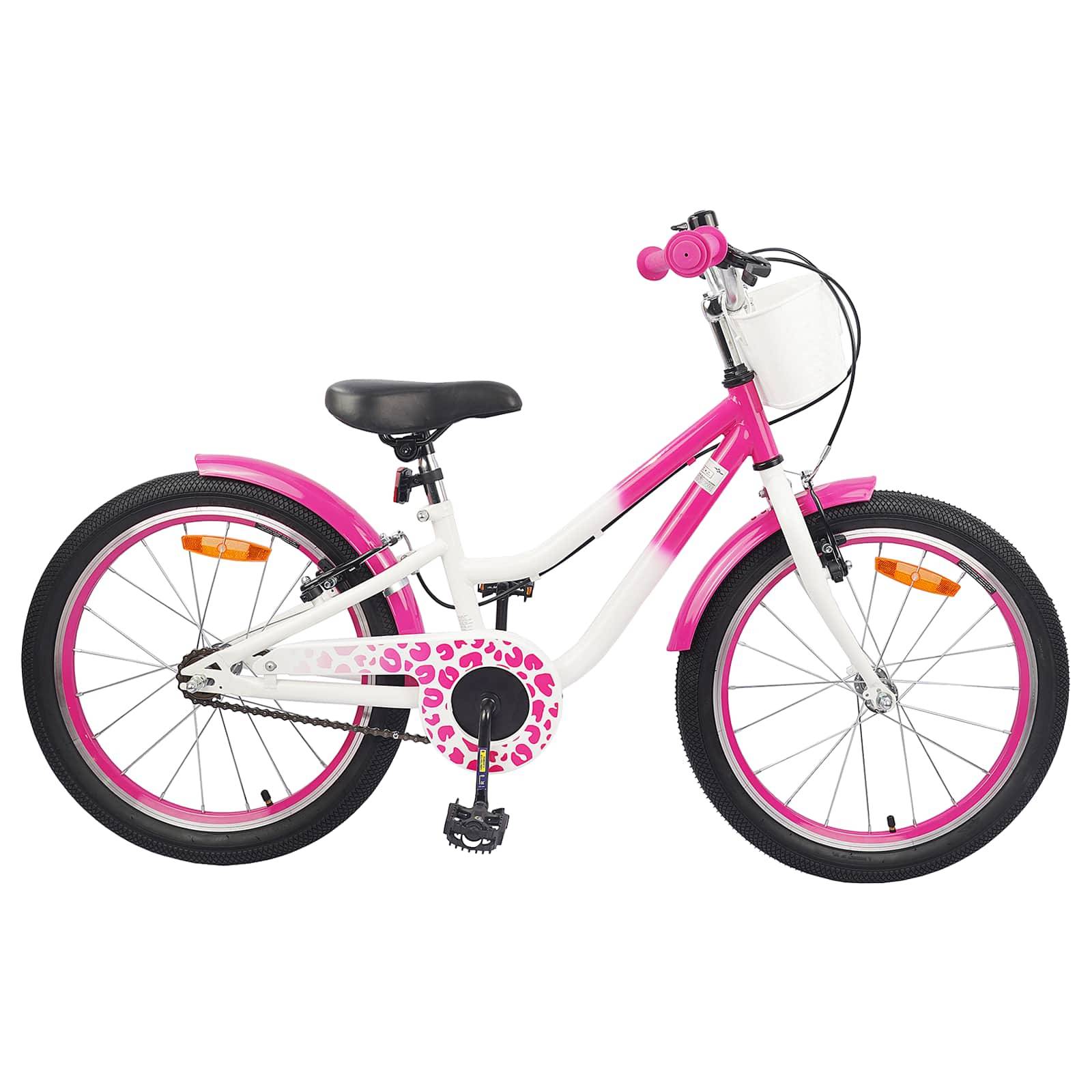 vidaXL Kinderfahrrad Mit Stützrädern 18 Zoll für 5-7 Jahre alt Rosa